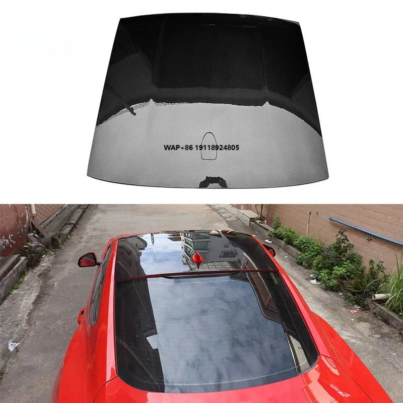 High Quality Carbon Fiber Car Roof Cover for Mustang 2024 Car Bumper Top Roof Hood Cover Car Accessories
