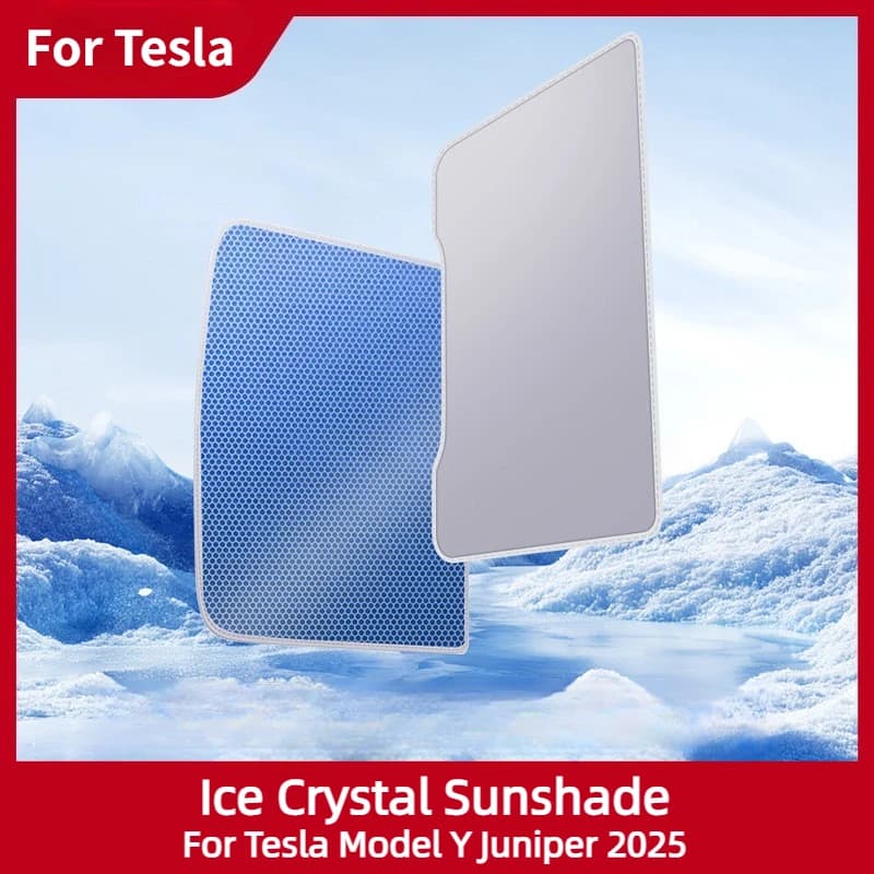 Sunroof Sunshade for Tesla Model Y Juniper 2025-Ice Crystal Sun Protection & Heat Insulation Canopy Original Car Size Custom