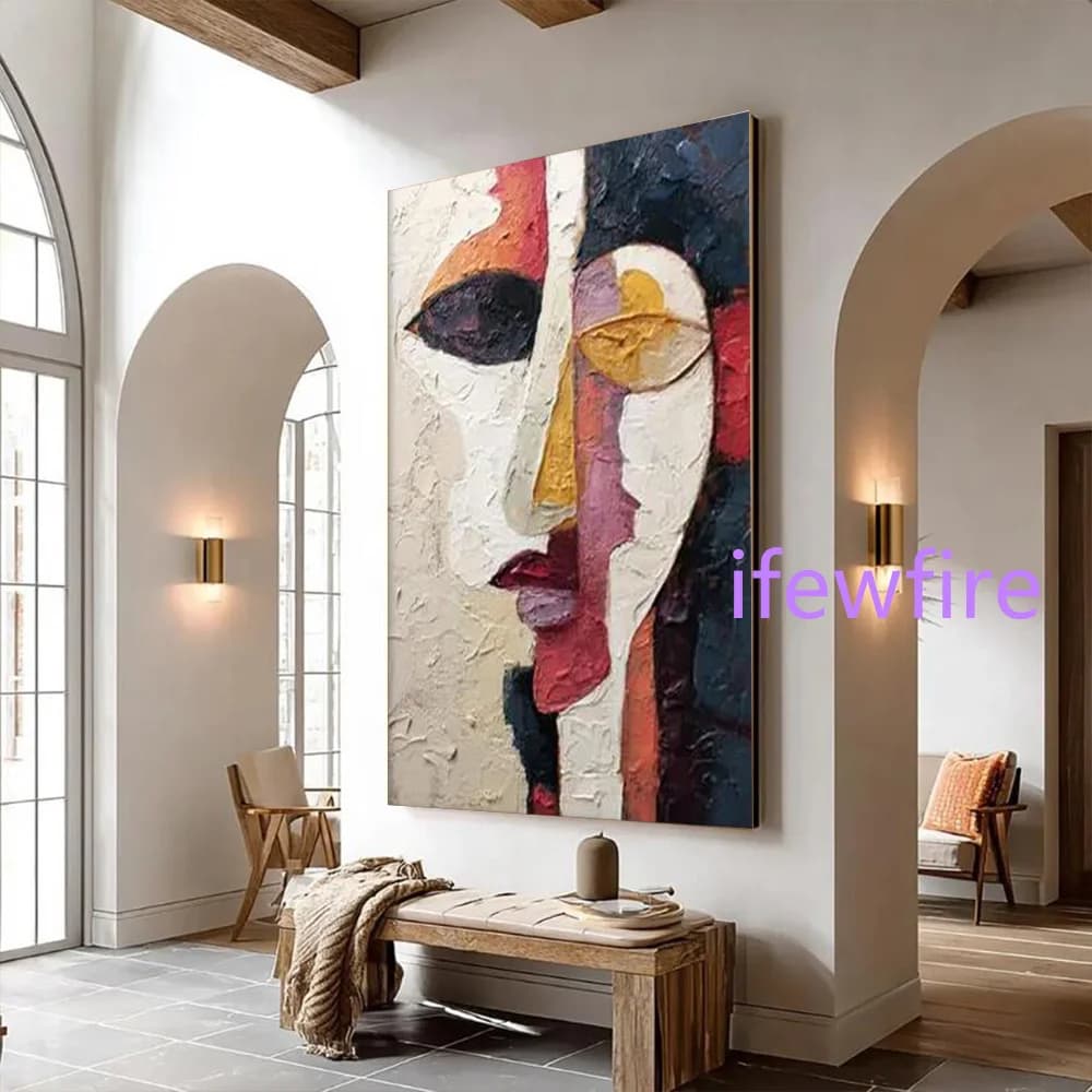 100% Handmade Abstract Oil Painting Thick Layer Knife Arts Canvas Mural Wall Art Picture For Home Living Room Decor Image Mural