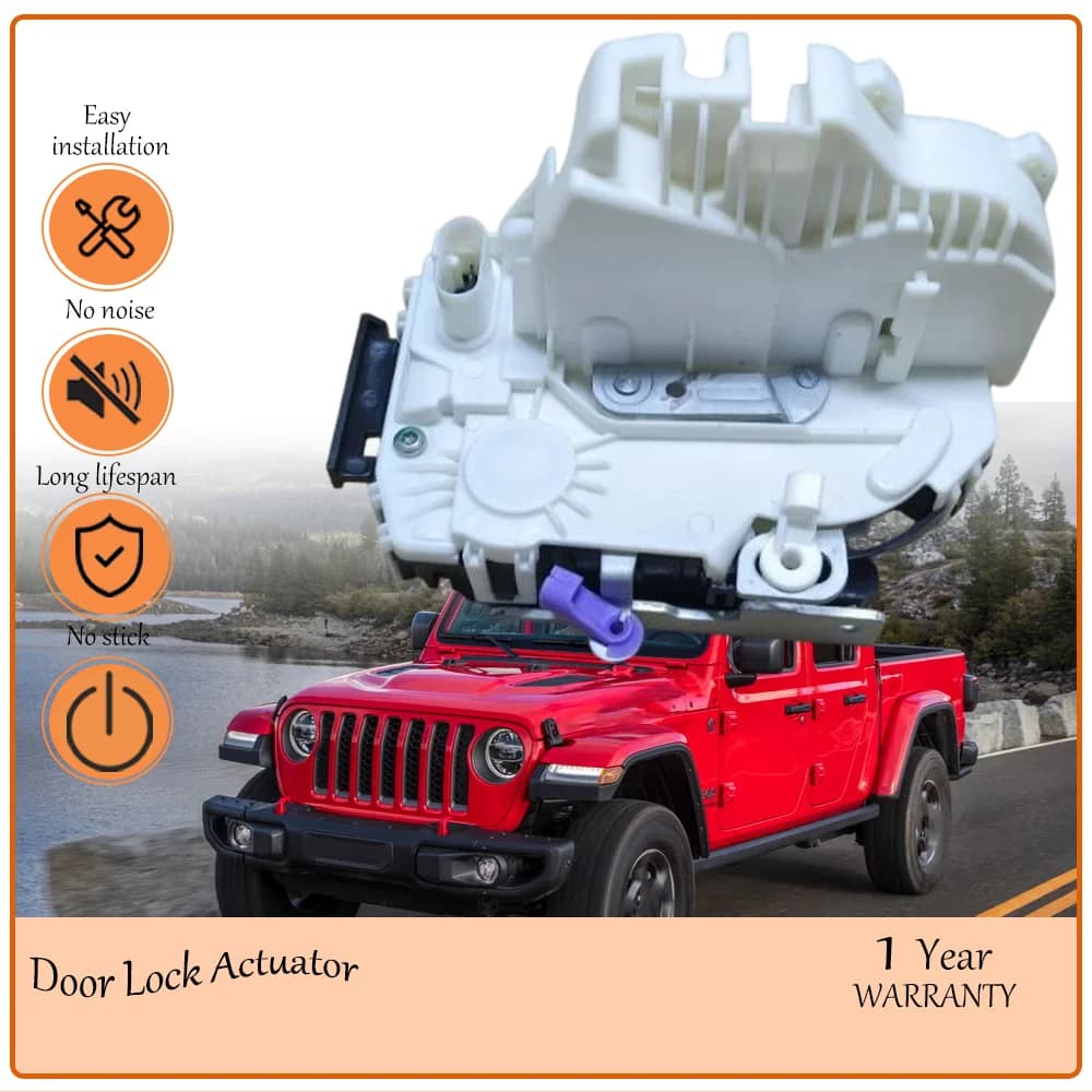 4pin Front Right Door Lock Latch Actuator,crafted fit Jeep Wrangler 2018-2021 and Gladiator 2020-2021,oem 68282954AB,68282958AA