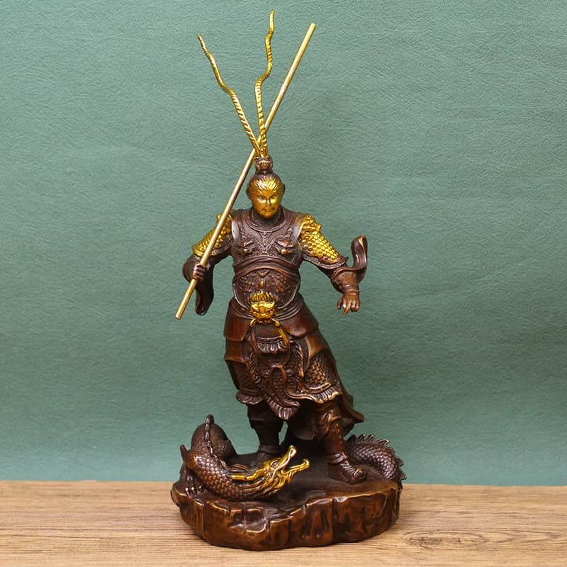 All-brass, gold-plated, Qitian Great Sage, Victorious Buddha, living room, office, entrance hall, Sun Wukong figurine