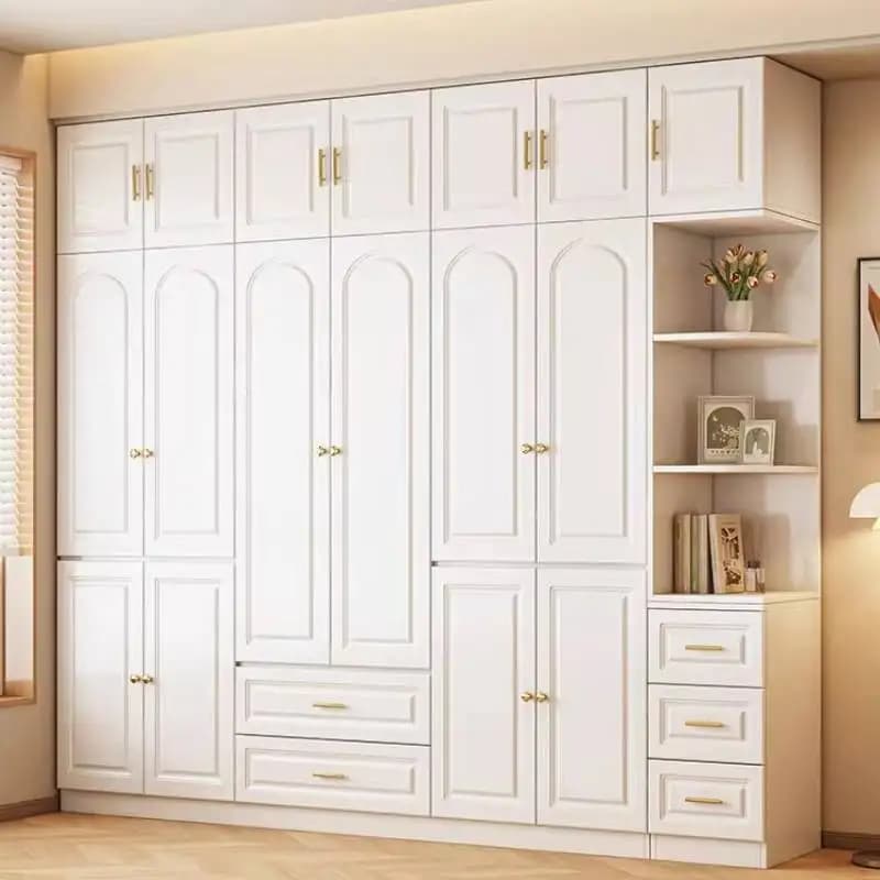 Luxury Railings Unit Wardrobes Adults Wood Top Dressing Armoire Wardrobes Storage Cupboard WhiteArmario De Ropa Furniture