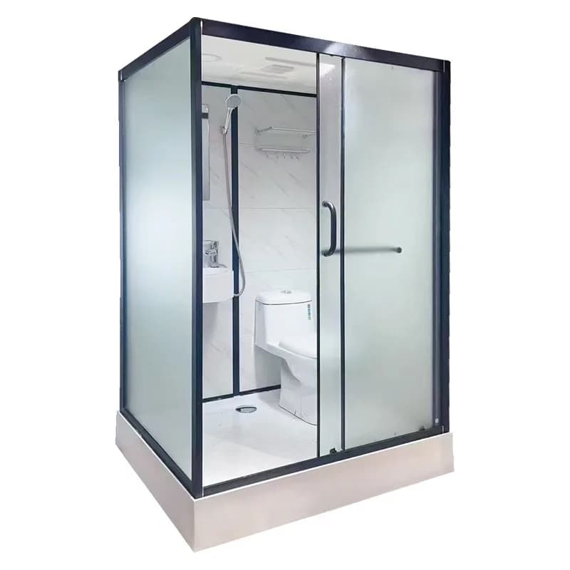Toilet integrated toilet integrated shower room bathroom wet and dry separation bathroom tempered glass sliding door