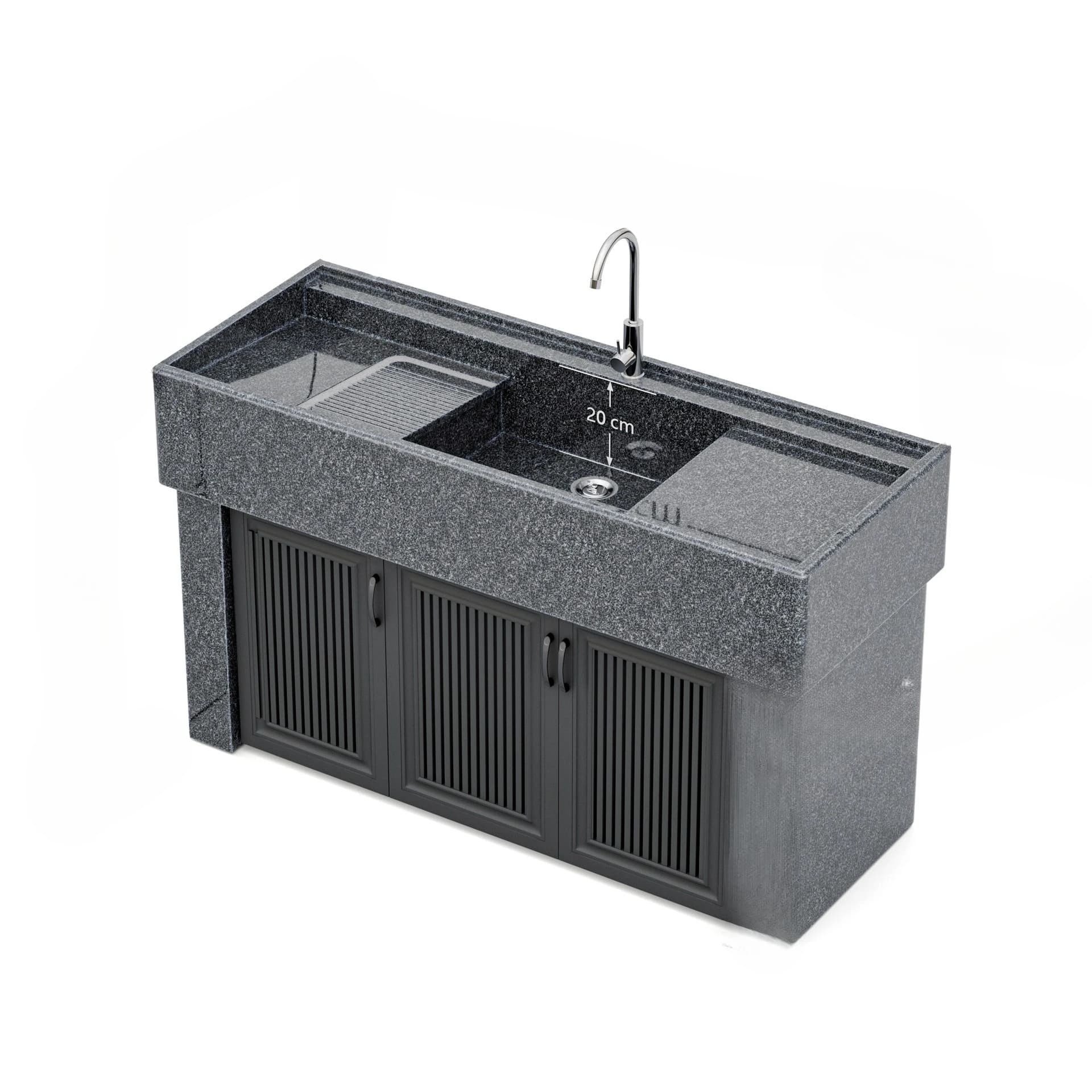 Granite laundry pool with washboard basin outdoor courtyard child wash basin outdoor splicing stone laundry sink