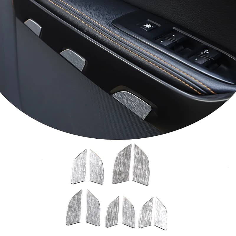 Inner Door Panels Decorative Sequins For Ford Ranger T6 P375 2015 2016 2017 2018 Aluminum Alloy Trim Stickers Car Accessories