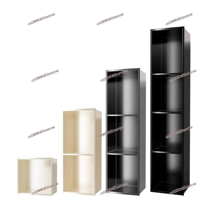 Stainless steel niche bathroom recessed toilet shower room rack