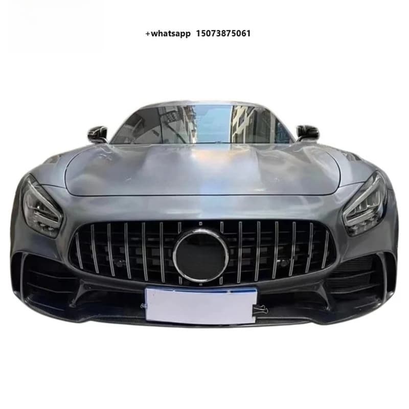 Car Bumper for  GT GTS GTC Upgrades GTR Style Semi-carbon Fiber Front Bumper Grill Body Kit