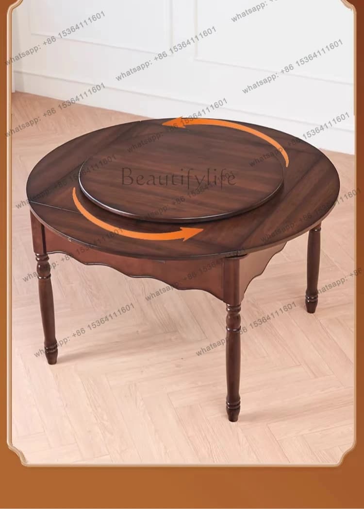 Solid mahjong machine Automatic dining table Dual-purpose electric mahjong table Round foldable