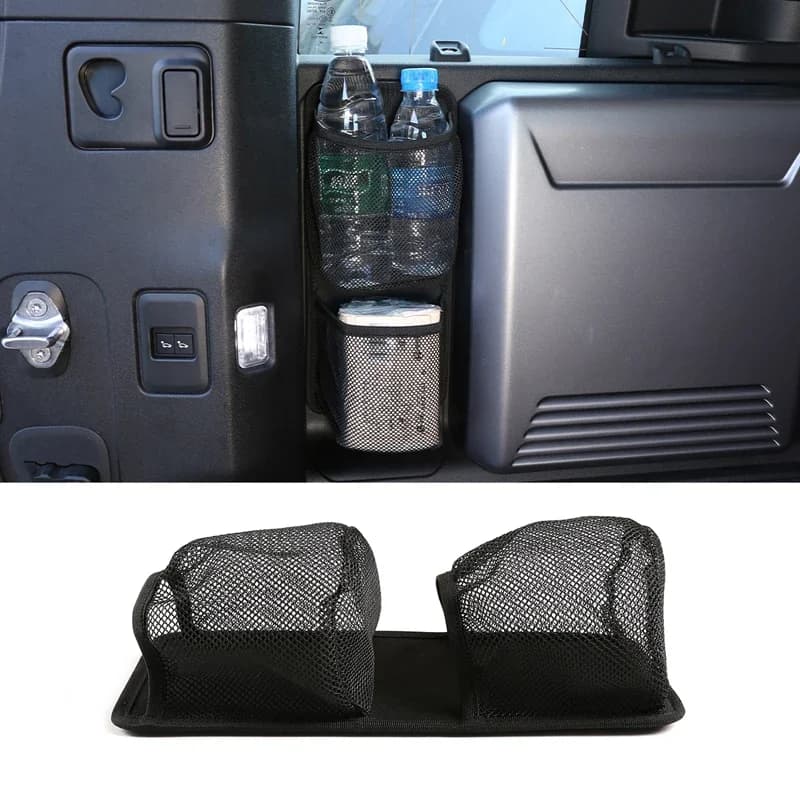 For Land Rover Defender 110 130 2020-2024 Oxford Cloth Black Car Trunk Side Storage Box Net Pocket Car Interior Accessories
