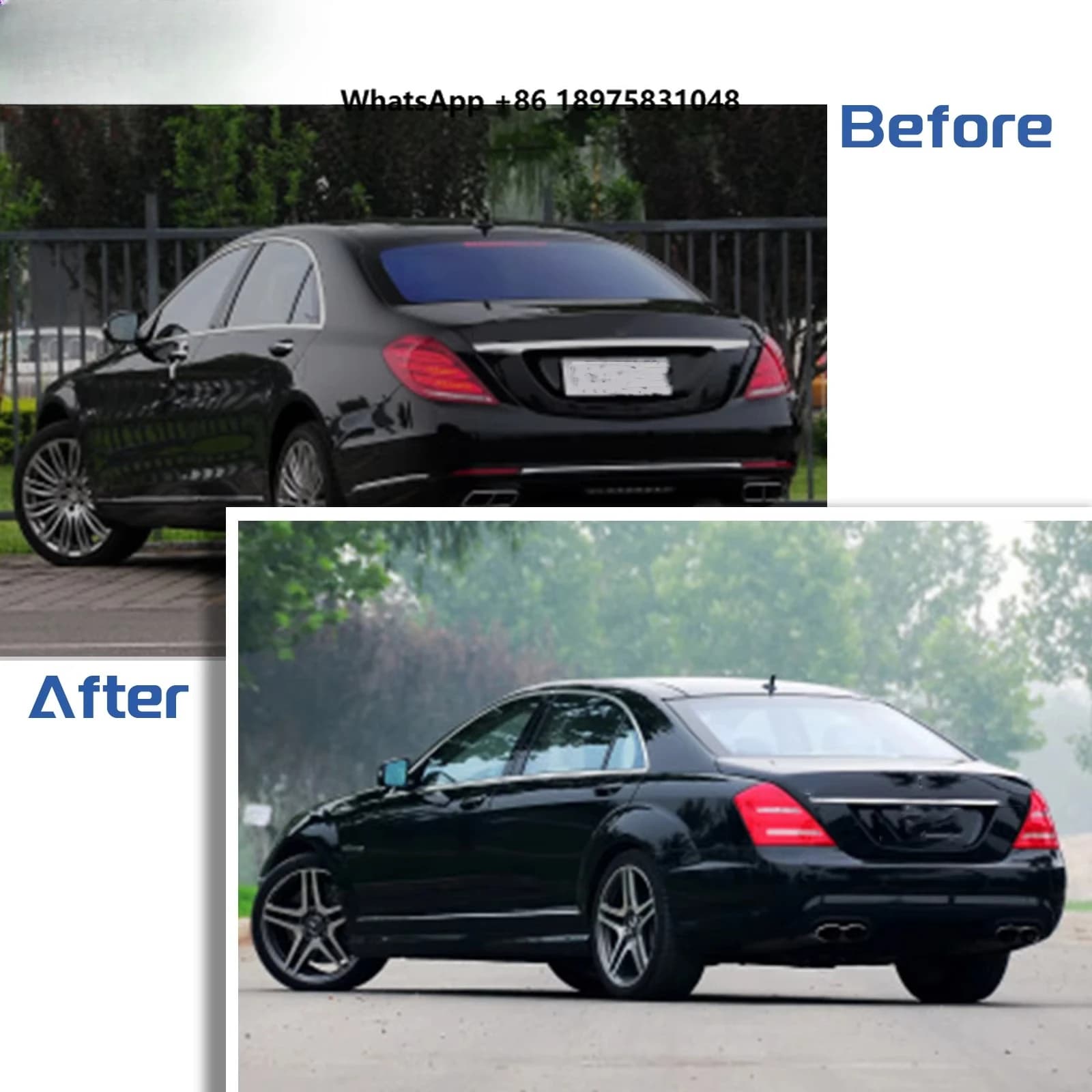 Leishuo OEM ABS+PP W221 to S65 AMG Body Kit Body Kits for Mercedes Benz S Class W221 07-14 Upgrade S65 AMG