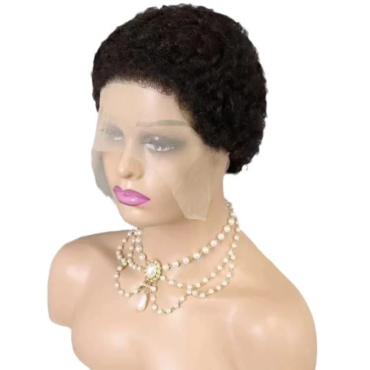 13x4 Transparent Lace Front Wig Short Straight 100% Human Hair Wig