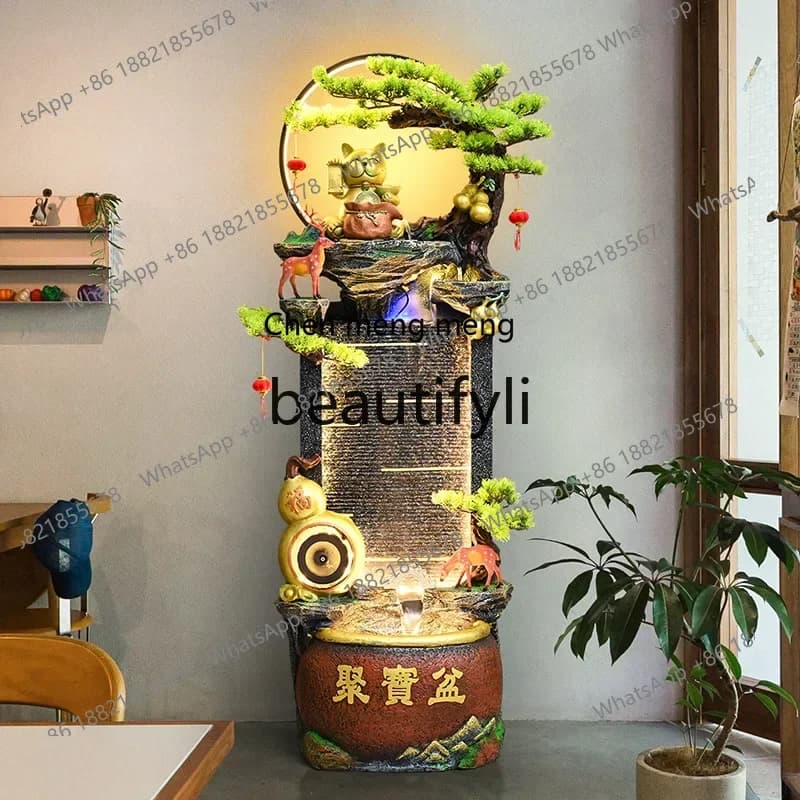 D178  Feng Shui circulation flow ornament living room entrance office water feature decoration housewarming