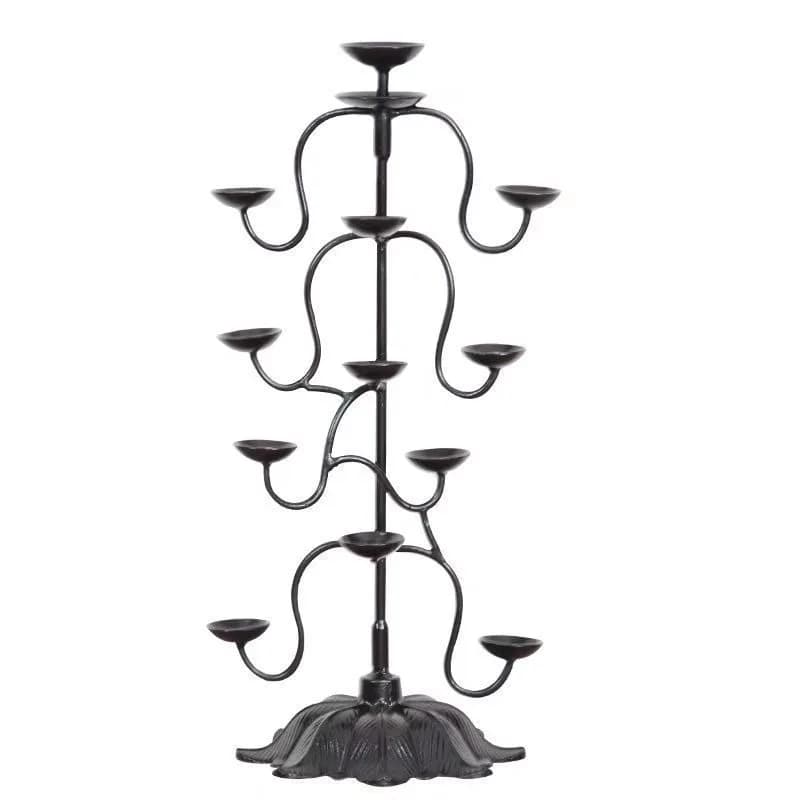 Cast iron candlestick lamp decorative ornament retro