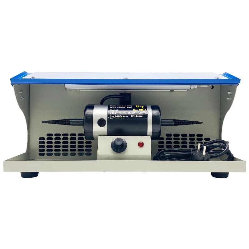 DM-5 desktop double-head cloth wheel vacuum sander polishing machine with lamp stepless speed regulation gold, silver and