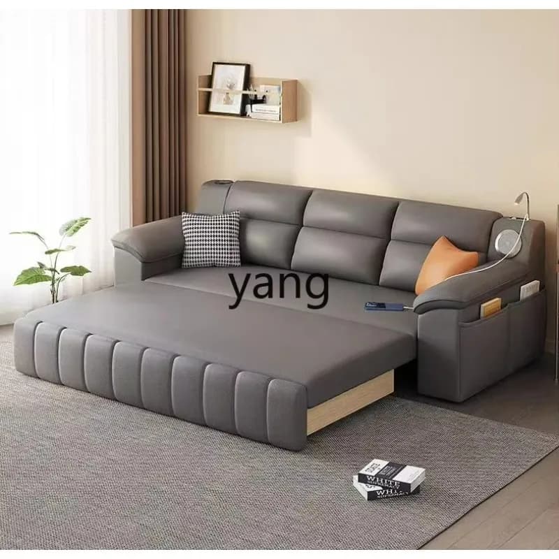LTT multifunctional folding sofa bed household single bed small apartment living room straight sofa