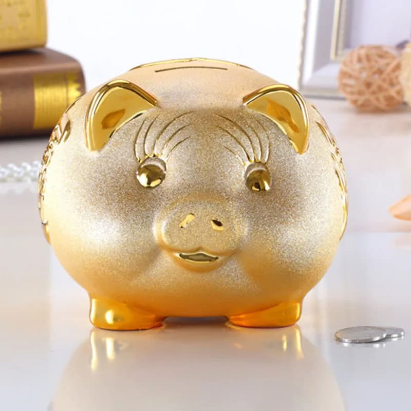 Cartoon Pig Money Boxes Kawaii Anime Luxury Chinese Style Modern Storage Saving Salon Piggy Bank Vintage Hucha Room Decorations
