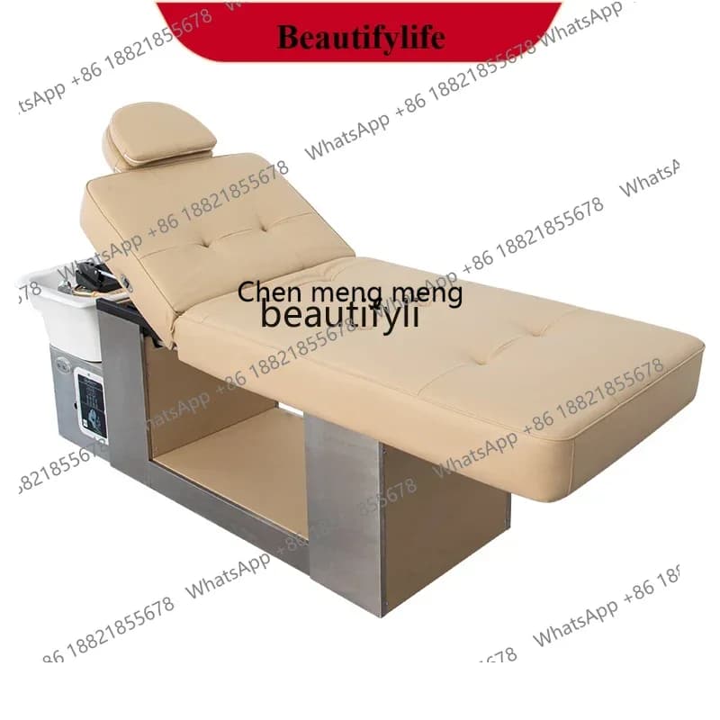 X  ss 8617 Thai massage shampoo bed hair salon special electric head-up beauty, head treatment bed water circulation fumigation
