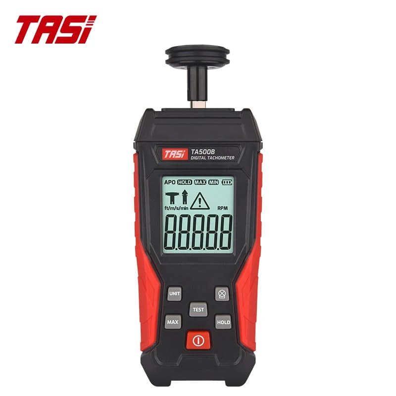 TASI TA500A/B/C Digital Contact Tachometer Portable Contact Measurement Speed Tach Meter 3-19999RPM Speed Meter RPM Tachometer