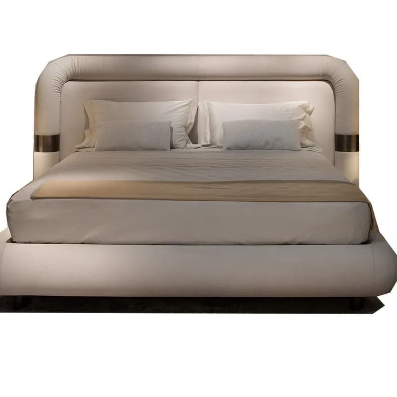 Bed industrial wind metal double bed
