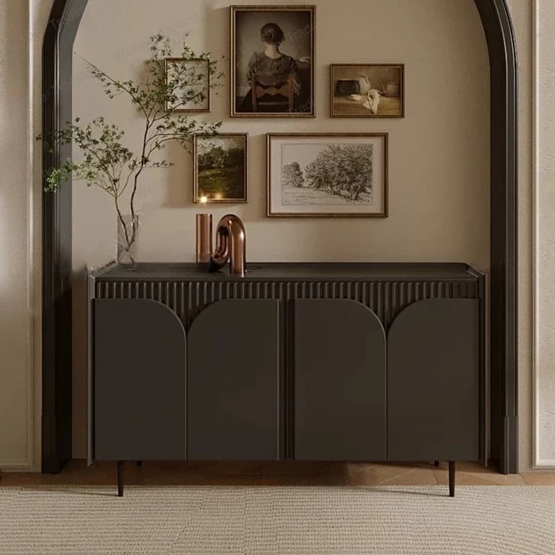 Solid wood entrance decorative entry shoe cabinet against the wall storage bedside cabinet