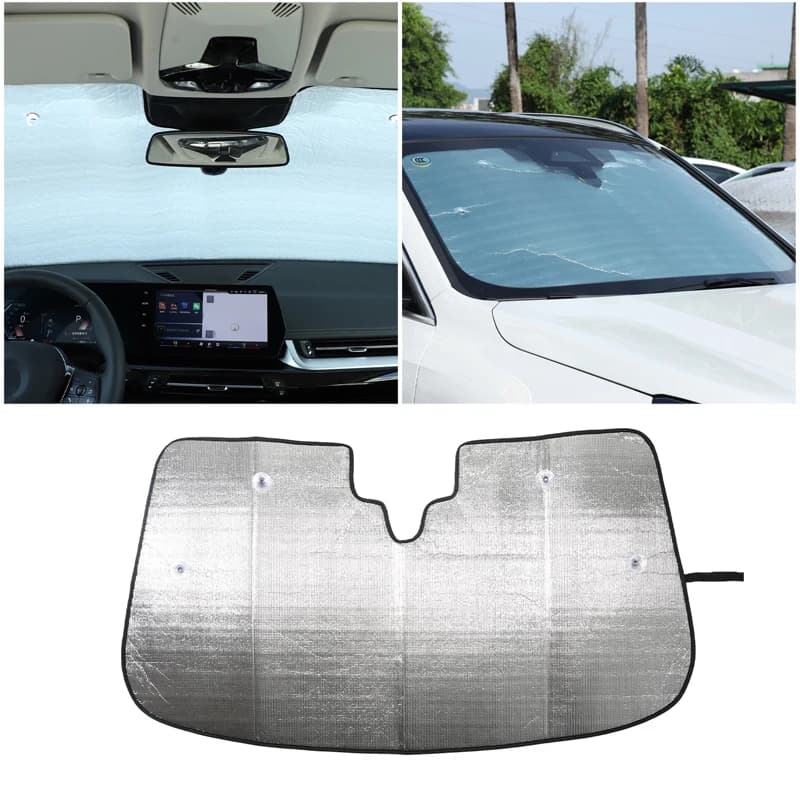 For BMW X1 U11 2022-2023 IX1 Foldable Sun Umbrella Front Windshield Sun Shade Umbrella Portable Anti-UV Interior Car Accessories