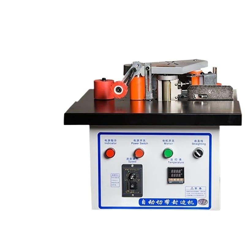 Mini portable edge banding machine, double-sided gluing, portable manual small household