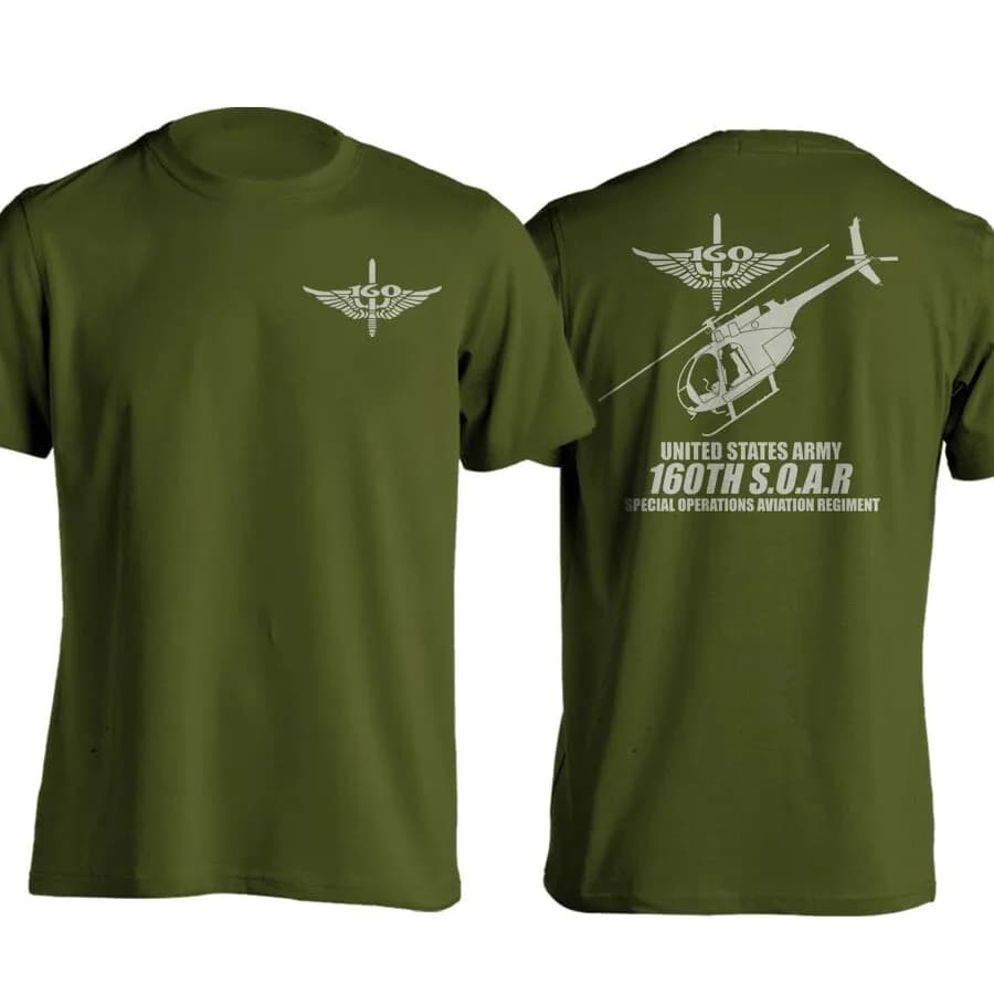 United States Army 160TH Soar Special Operation Aviation Regiment T-shirt Short Sleeve Casual 100% Cotton Shirt
