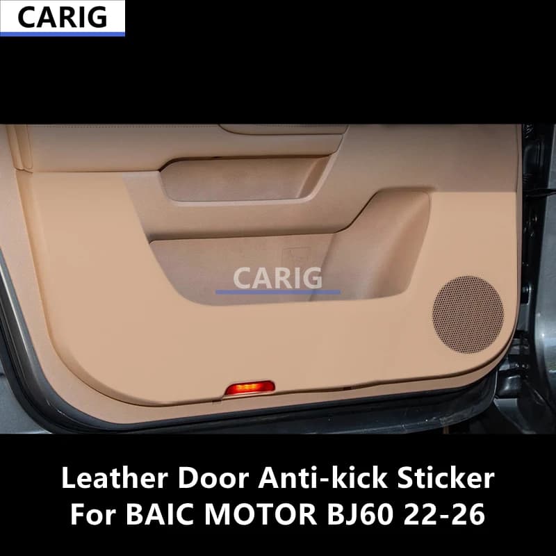 For BAIC MOTOR BJ60 22-26 Leather Door Anti-kick Sticker Modified Interior Car Film Accessories Refit Modification Decoration