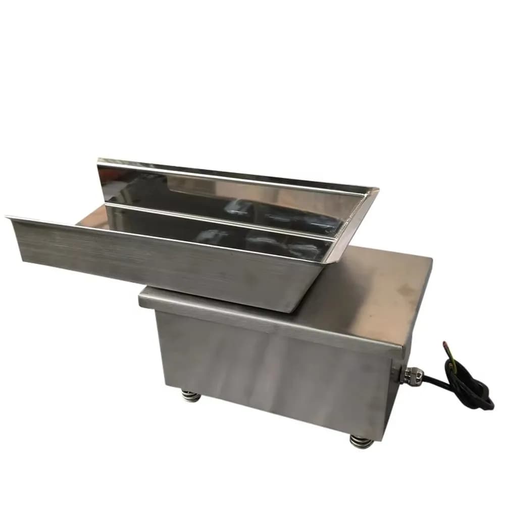 Custom 304/316 Stainless Steel Vibratory Feeder Chute Tray Trough Electromagnetic Vibration Drive Core Component for
