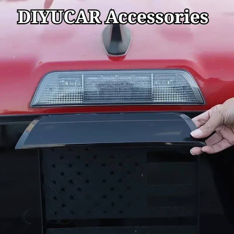For Toyota Tacoma 2016-2022 ABS Blackened Car High Brake Light Brake Lamp Housing Cover Trim Exterior Accessories