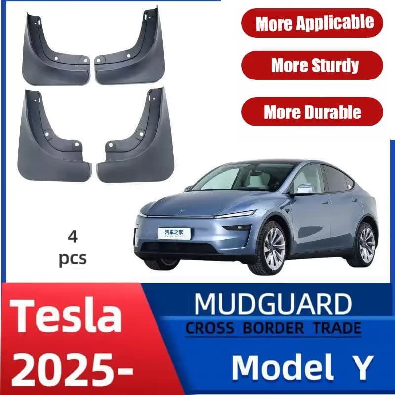 OEM Style Mud Flaps Full Set Exact Fit For Tesla For Model Y 2025 Electric Crossover Front Rear Splash Guards