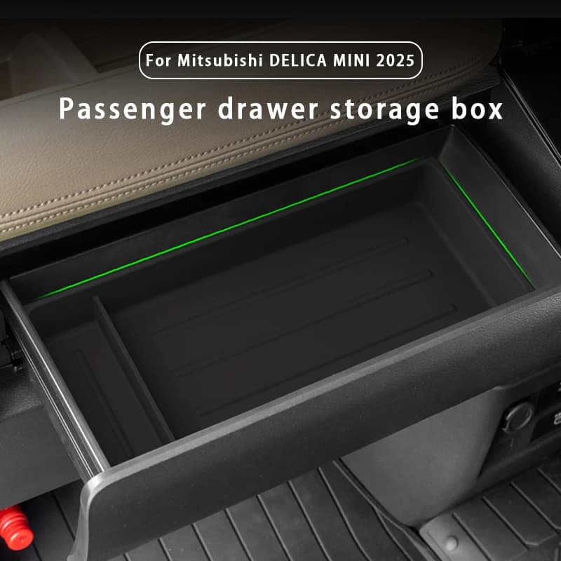 For Mitsubishi DELICA MINI 2025 Center Console Drawer Storage Box Silicone Center Console Organizer Tray Interior Accessories