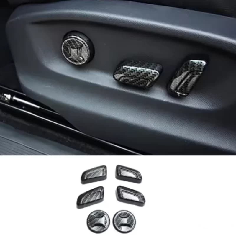 Carbon fiber Style Interior Seat adjustment handle Cover Trim For Volkswagen VW TIGUAN L mk2 2017 -2021 Car Accessories Stickers