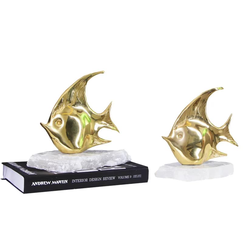 Home Soft Decoration Sales Department Brass Goldfish Creative Artwork