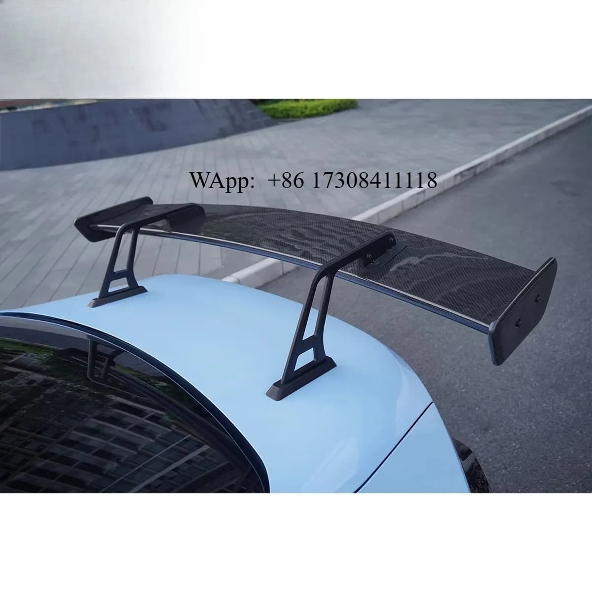 SK Style Big Rear Wing with LED with Brackets Universal Type for G87 M2 Rear Wing