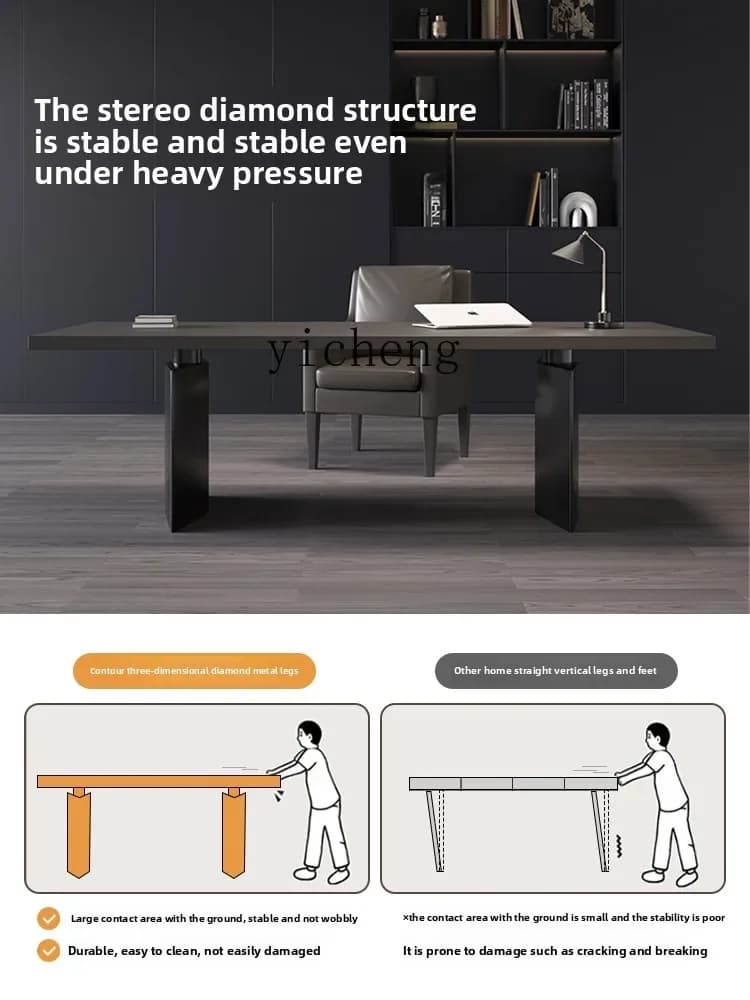 D24 Desk Light Luxury Minimalist Workbench Household Solid Wood Table Desk