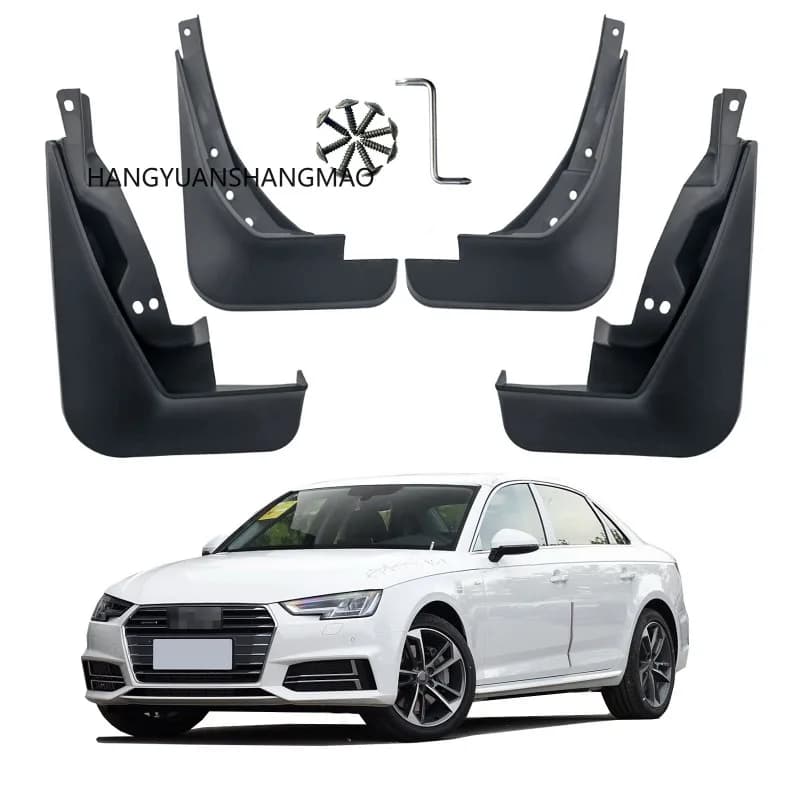 For Audi A4 S4 B9 Saloon/Avant MudFlaps Splash Guards Mudguards 4pcs 2016-2019 (Not Available for Audi A4 B9 Allroad Version）