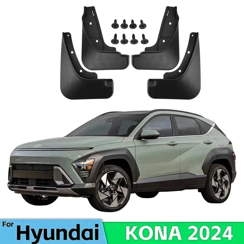 MudFlaps For Hyundai KONA 2024 2025 Hybrid Mudguards Mud Flaps Splash Guards Front Rear Wheels Fender Car Accessories 4Pcs
