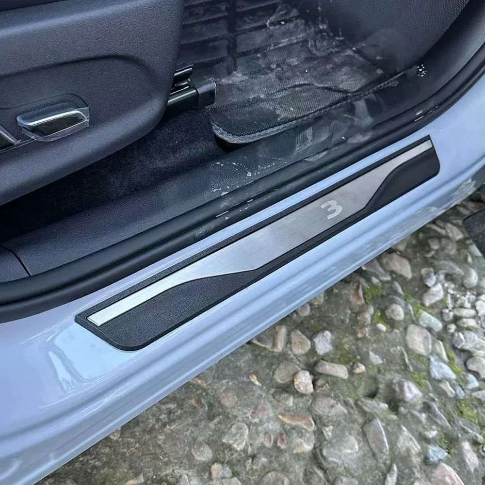 For MG 3 2024 2025 2026 Door Sill Scuff Plate Protective Welcome Pedal Car Threshold Trim Interior Auto Styling Accessories