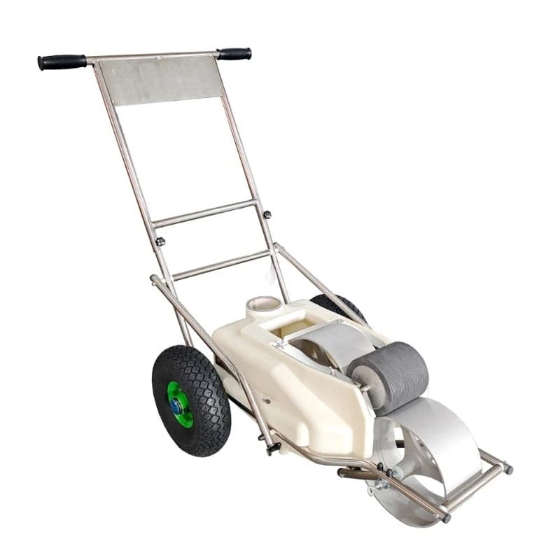 Hand-held marking trolley, real grass drawing machine, natural rubber roller for standard line width football field