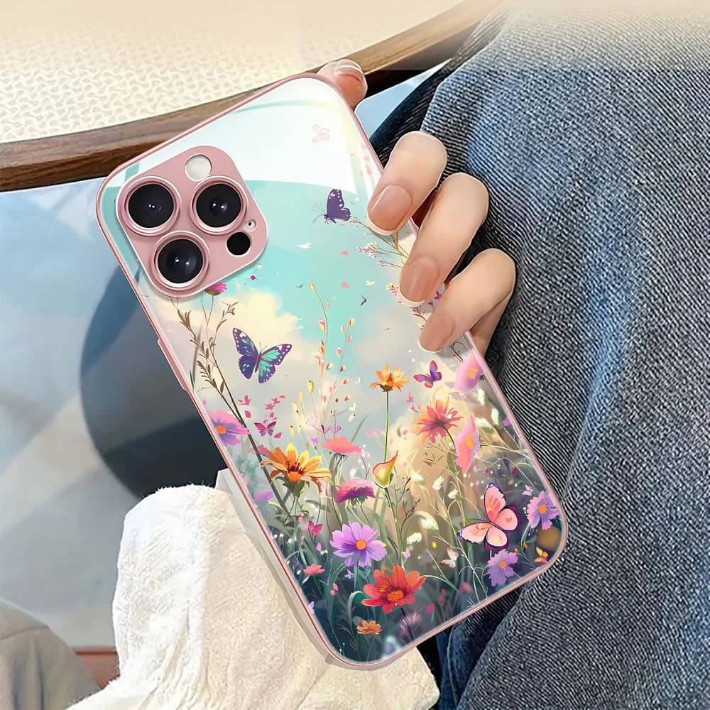 Tempered Glass Phone Case For Samsung A36 A53 A54 A55 5G A56 A33 A34 A35 A26 A25 A16 A15 A13 S25 Ultra S24 S23 S22 Plus S21 FE