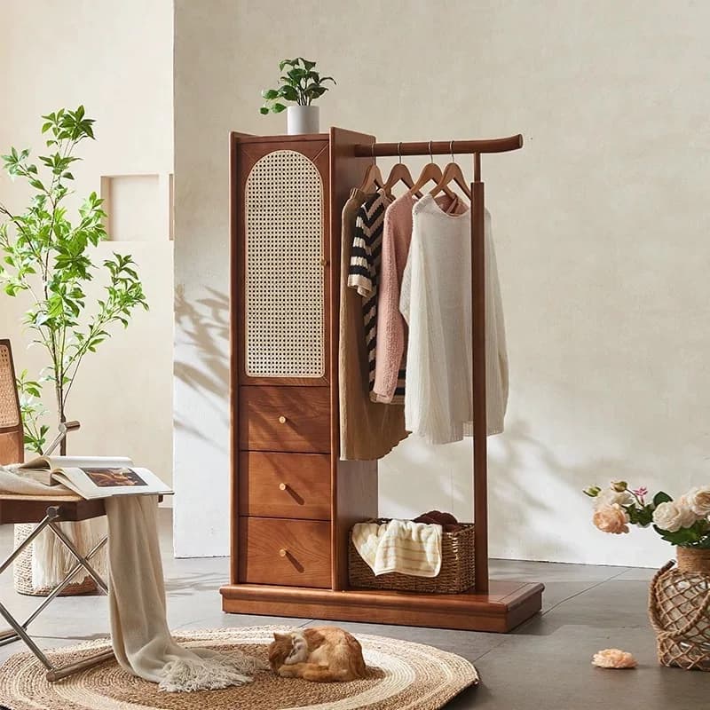 Simple and multi-functional household modern floor-to-ceiling hanger storage cabinet