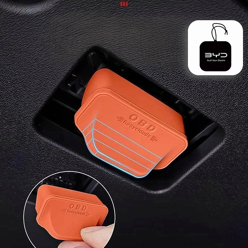 Silicone Car OBD Interface Protective Cover Handle Design Waterproof Dustproof OBD Port Cap Universal Auto Accessories