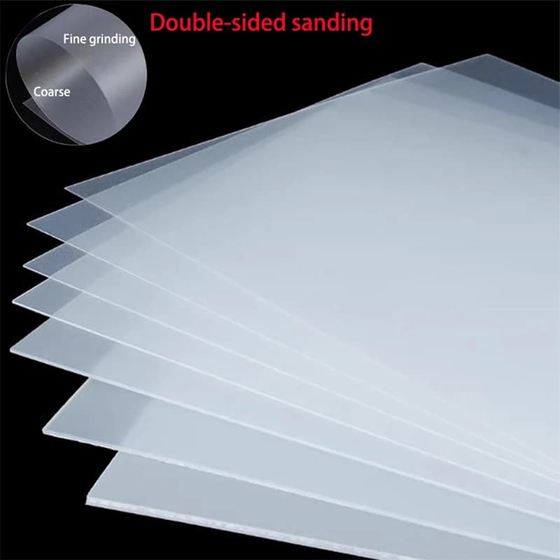 A3 A4 A5 Double Sided Frosted Acrylic Plate Translucent Partition Plexiglass Light Transmitting Panel Matte Light Box Sheet