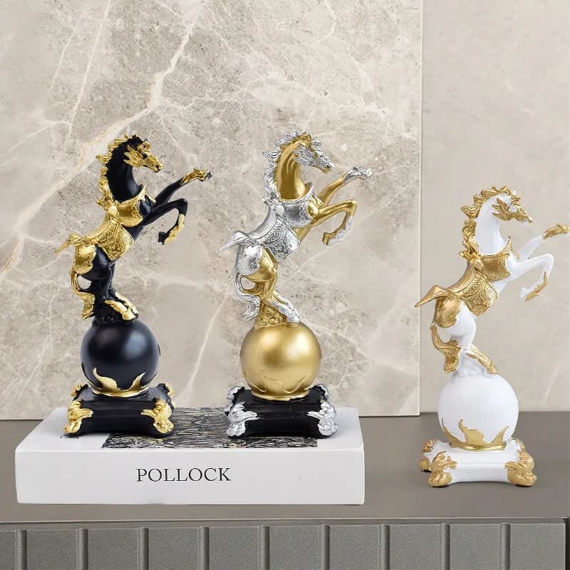 New Horse Statue Model, Leaping Horse Statue, Living Room, Cabinet, Office Desktop Decoration Animal Statue, 2026