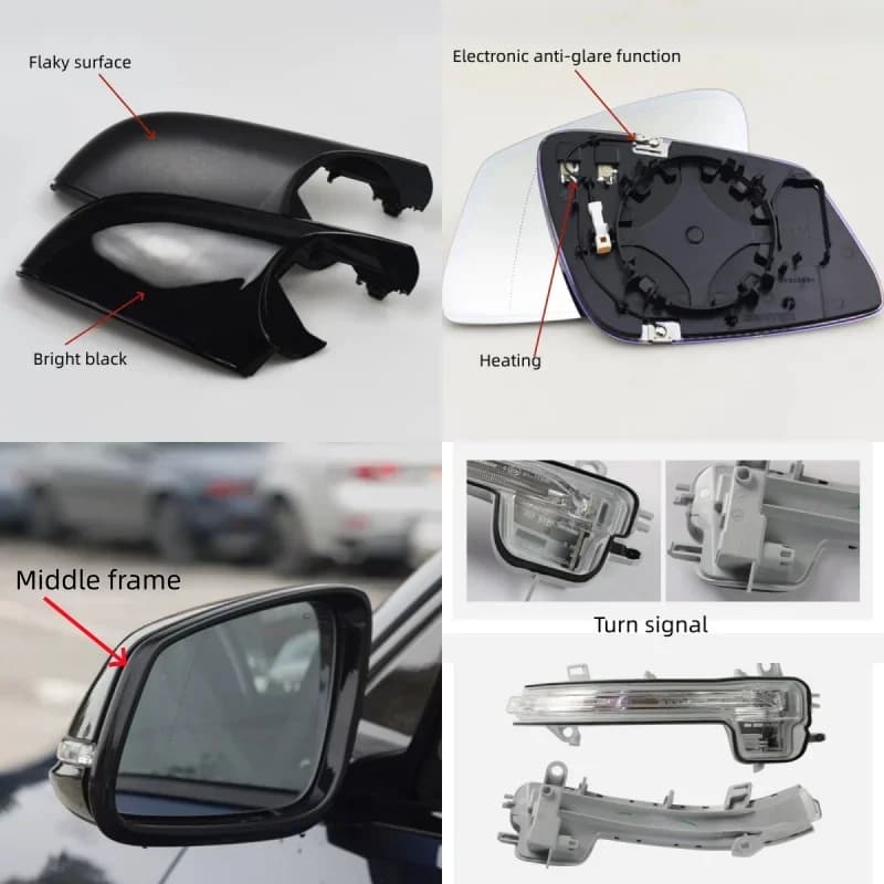 Car Mirror Cover Turn Signal Light Mirror Frame Bottom Lower Holder For BMW X1 X2 F48 F49 2016 2017 2018 2019 2020 2021 2022