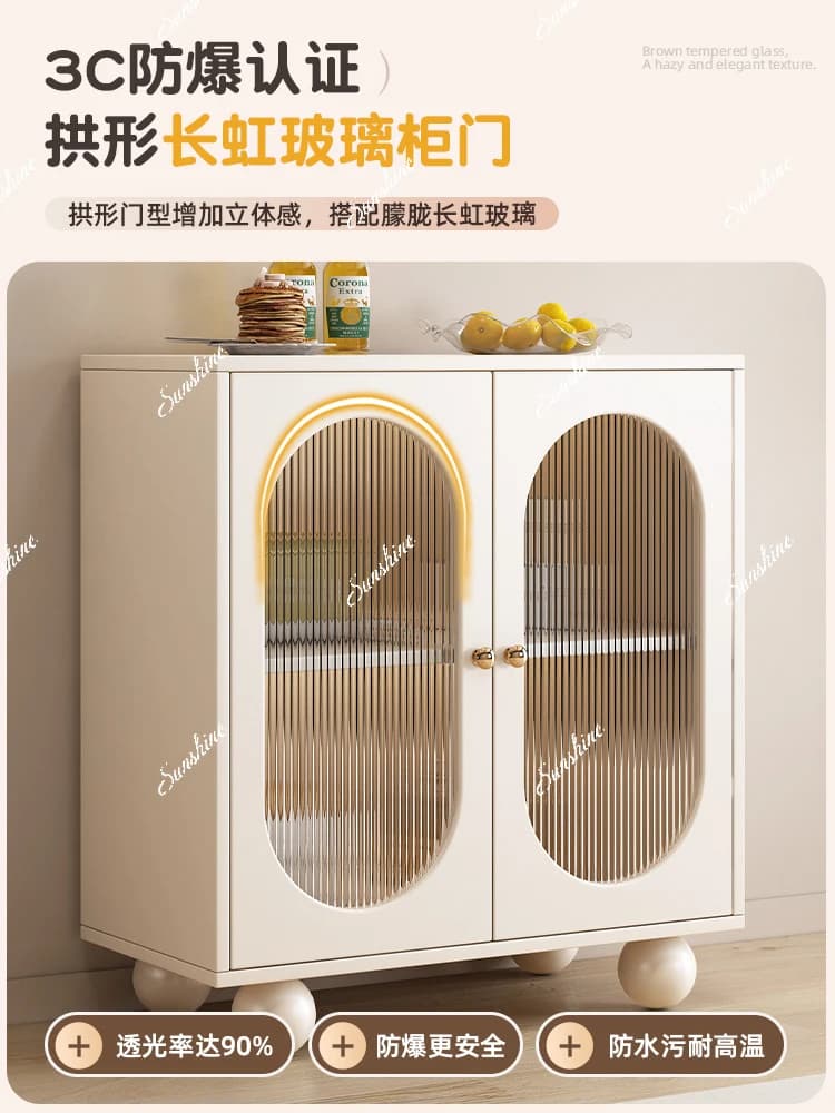 Cream wind bucket cabinet, dining side, integrated household bedroom against the wall, living room tea cabinetP