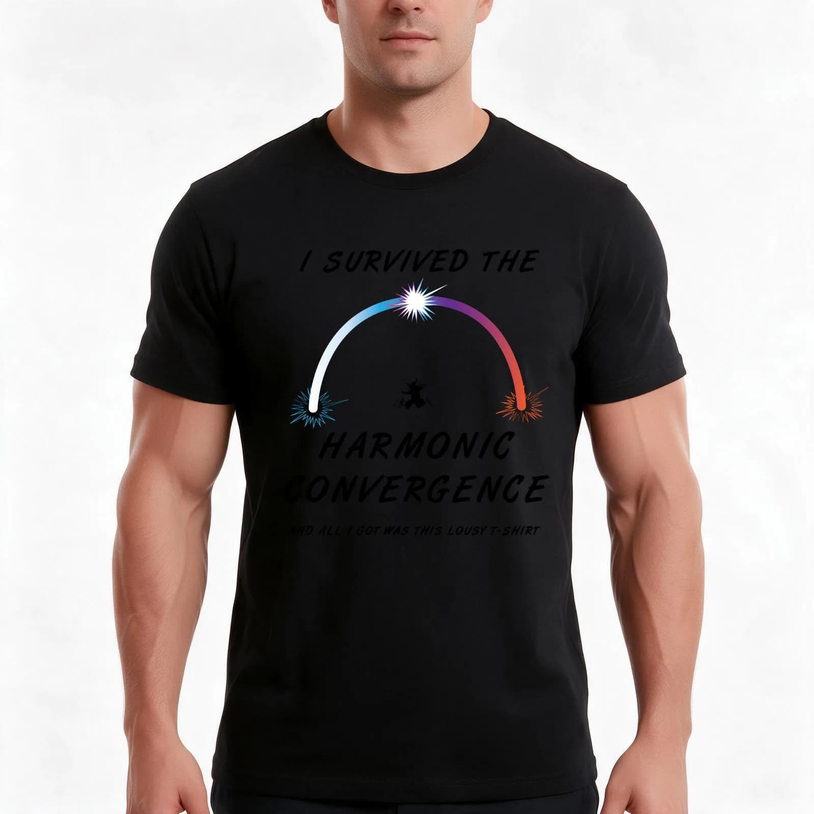 I survived the Harmonic Convergence- light shirt design T-Shirt, Summer Casual Cotton Tee, Oversized Streetwear Tops