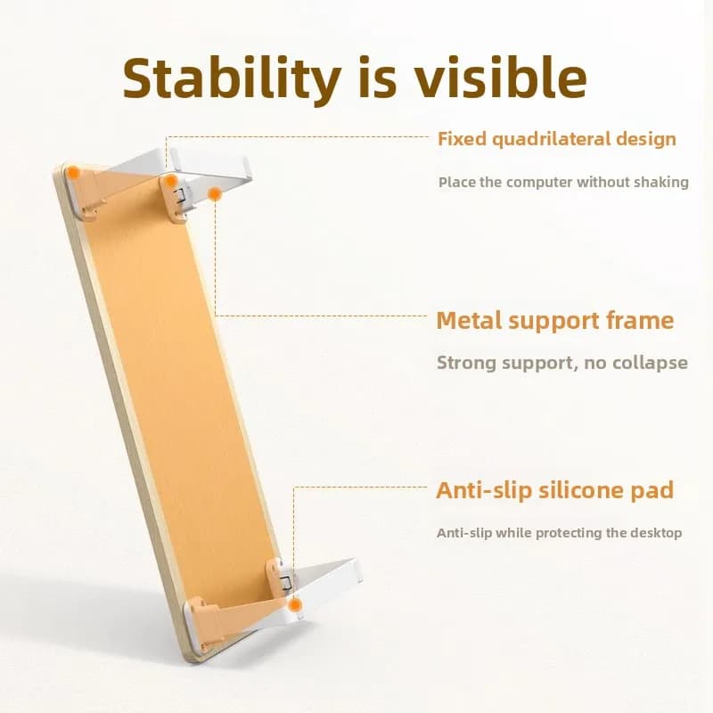 UGREEN Monitor Stand Riser Desk Foldable Adjustable Wooden Computer Holder Stand for Laptop Computer