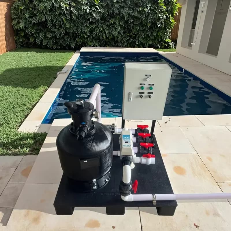Very Easy Install Integrated Salt Chlorine Pool Filter System Plastic Fiberglass Water Filtration System 220v for Swimming
